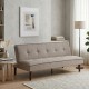 Divano letto clic-clac beige in ciniglia – fanmuebles