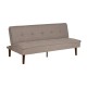 Sofá-cama bege click-clack em chenille – fanmuebles