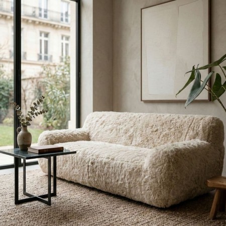 SOFÁ 3 PLAZAS BEIGE TEJIDO 240 X 107 X 79,50 CM