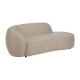 Sofá 3 plazas diseño curvo Beige 229 x 76 x 100 cm