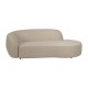 Sofá 3 plazas diseño curvo Beige 229 x 76 x 100 cm