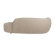 Divano 3 quadrati design curvo Beige 229 x 76 x 100 cm
