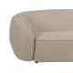 Divano 3 quadrati design curvo Beige 229 x 76 x 100 cm
