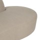 Sofá 3 plazas diseño curvo Beige 229 x 76 x 100 cm