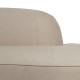 Sofá 3 plazas diseño curvo Beige 229 x 76 x 100 cm