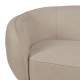 Sofá 3 plazas diseño curvo Beige 229 x 76 x 100 cm
