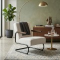 SILLÓN BEIGE METAL-TEJIDO 61 X 70 X 85 CM
