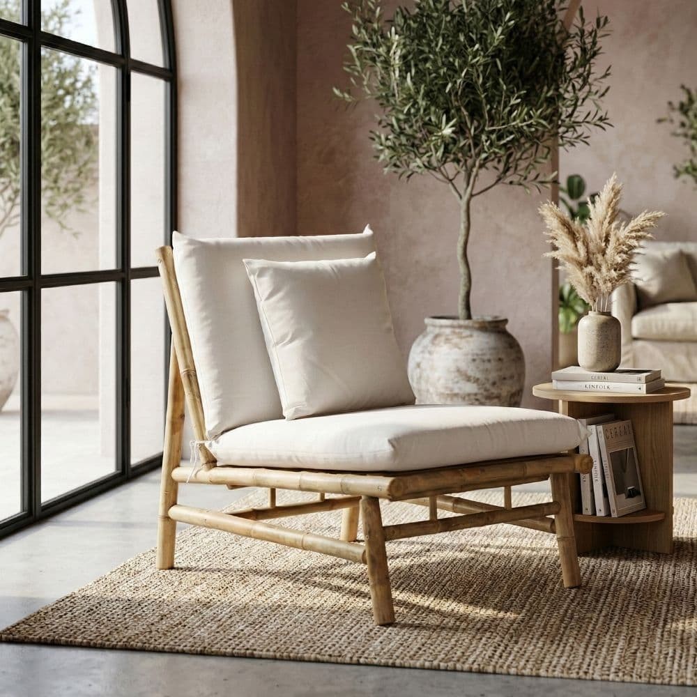 SILLÓN NATURAL BAMBÚ 65 X 86 X 81 CM