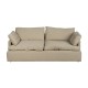 SOFÁ 3 PLAZAS BEIGE TEJIDO-MADERA 212 X 100 X 83 CM