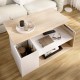Mesa de Centro Elevável BARI Branco Natural - fanmuebles