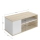 BARI Couchtisch mit Hubplatte Weiß Natur - fanmuebles
