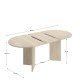 Ausziehbaren ovalen Esstisch BARI Natur 140-180 cm kaufen