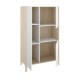 Module Vertical Bari Blanc et Naturel 3 Portes