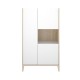 Módulo Vertical Bari Branco e Natural 3 Portas
