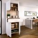 Armoire Haute Wok Blanc Naturel avec Tiroir