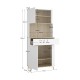 Armoire Haute Wok Blanc Naturel avec Tiroir