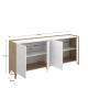 Aparador SKY Nordic Branco 184 cm 4 Portas - fanmuebles