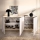 Sideboard BARI Weiß Natur 150 cm Nordisches Design - fanmuebles