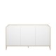 Credenza BARI Bianco Naturale 150 cm Design Nordico - fanmuebles