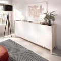 Buffet BARI - Naturel - Blanc 150 x 77,5 x 40 cm