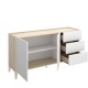Credenza BARI Naturale Bianco 150 cm 3 Cassetti - fanmuebles
