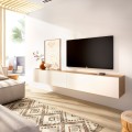 Móvel TV Mural SKY - Branco - Nordic 180 x 29 x 35 cm