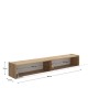 Schwebendes TV-Möbel SKY Weiß Nordic 180 cm - fanmuebles