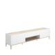 TV-Lowboard BARI Weiß Natur 155 cm Nordisches Design - fanmuebles
