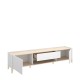 TV-Lowboard BARI Weiß Natur 155 cm Nordisches Design - fanmuebles