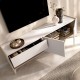 Mueble TV BARI - Natural - Blanco 150,0x50,1 cm - fanmuebles