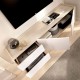Mueble TV BARI - Natural - Blanco 129,0x50,1 cm - fanmuebles