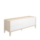Móvel TV BARI - Natural - Branco 129,0x50,1 cm - fanmuebles