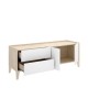 Móvel TV BARI - Natural - Branco 129,0x50,1 cm - fanmuebles