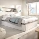 Cama canapé abatible Round 135x190 Blanco - fanmuebles