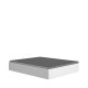 Lit coffre relevable Round 135x190 Blanc - fanmuebles