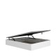 Lit coffre relevable Round 135x190 Blanc - fanmuebles