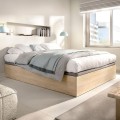 Lit coffre relevable - Collection Nest - Naturel 150 x 190 cm