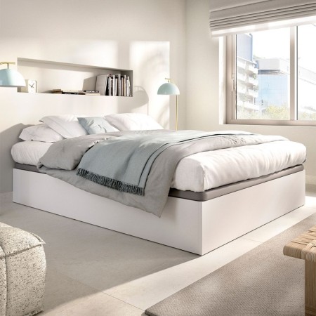 Letto contenitore ribaltabile Nest 135x190 Bianco - fanmuebles