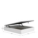 Stauraumbett klappbar Nest 135x190 Weiß - fanmuebles