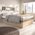 Lit Coffre avec Range-chaussures Lan - Naturel - 135 x 190 cm