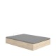Stauraumbett mit Schuhregal Lan Natur 135x190 - fanmuebles