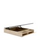 Lit Coffre avec Range-chaussures Lan Naturel 135x190 - fanmuebles