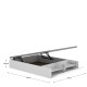 Letto Contenitore con Scarpiera Lan Bianco 135x190 cm