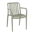 Silla de jardín apilable Polipropileno verde 56 x 81 x 57 cm