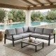 Rinconera Thais Gris Claro - Grafito 195 x 73.6 x 195 cm