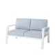 2-Sitzer Gartensofa Thais Weißes Aluminium