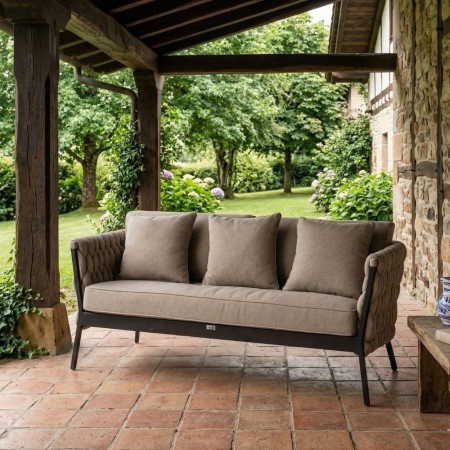 Divano Giardino 2 Posti Rebecca Alluminio Taupe