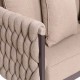 Divano Giardino 2 Posti Rebecca Alluminio Taupe