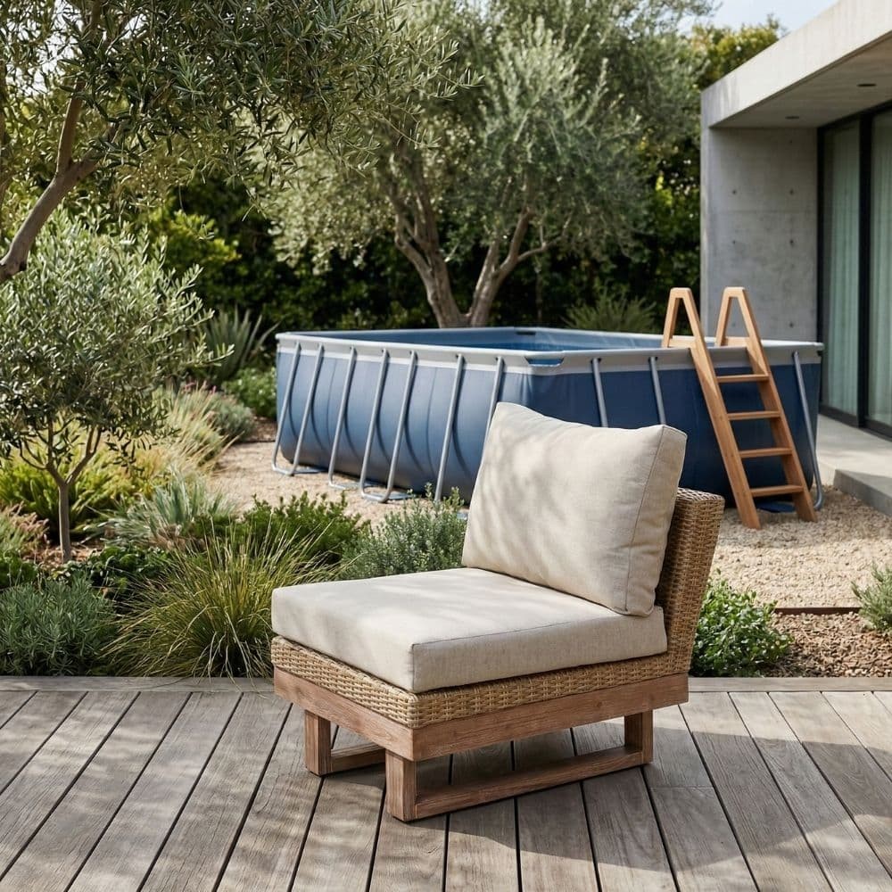 Canapé de Jardin Sans Accoudoirs Patsy Naturel 66x89