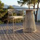 Barhocker Stapelbar Stahl Rattan Beige | fanmuebles